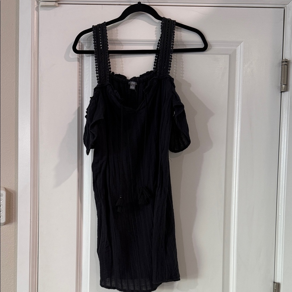 Aerie Black Textured Dress